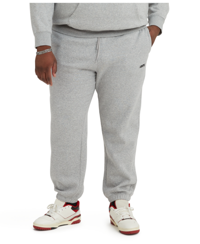 Levi's Men's Big Relaxed Fit Drawstring Sweatpants In Mid Tone Gray Heather