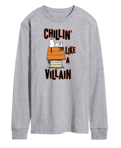 Airwaves Men's Peanuts Chillin' Like A Villain T-shirt In Gray