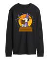 Airwaves Men's Peanuts Snoopy Warlock Fleece T-shirt In Black