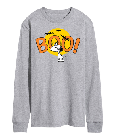 Airwaves Men's Peanuts Boo Fleece T-shirt In Gray