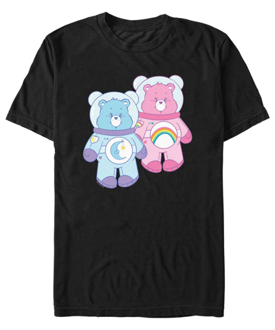 Fifth Sun Men's Care Bears Space Suits Short Sleeve T-shirt In Black