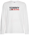 TOMMY HILFIGER TOMMY JEANS MEN'S LONG SLEEVE CORPORATE LOGO T-SHIRT