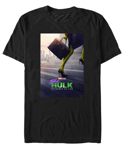 Fifth Sun Men's She Hulk Poster Short Sleeve T-shirt In Black