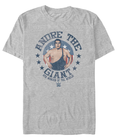 Fifth Sun Men's Wwe Andre Retro Giant Short Sleeve T-shirt In Athletic Heather
