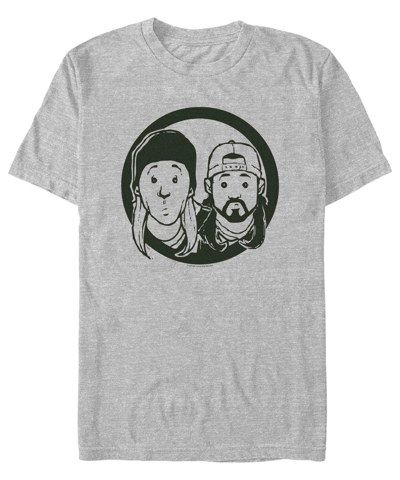 Fifth Sun Men's Jay And Silent Bob Short Sleeve T-shirt In Athletic Heather
