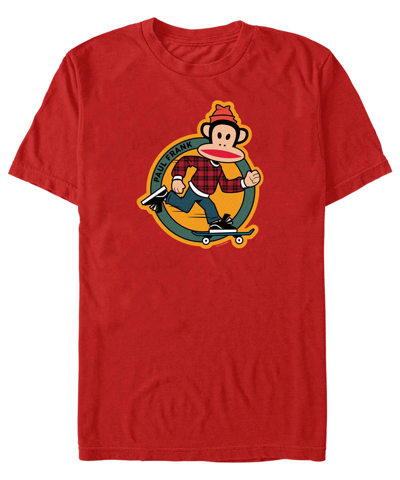 Fifth Sun Men's Paul Frank Skateboard Julius Short Sleeve T-shirt In Red
