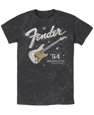 Fifth Sun Men's Fender Western Stratocaster Short Sleeve Mineral Wash T-shirt In Black