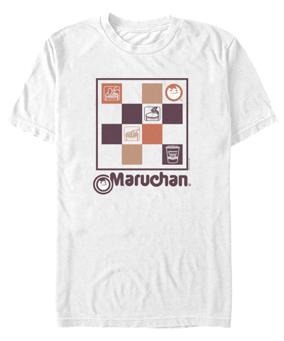 Fifth Sun Men's Maruchan Checkered Short Sleeve T-shirt In White