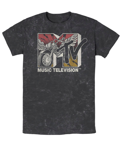 Fifth Sun Men's Mtv Music Ride Short Sleeve Mineral Wash T-shirt In Black