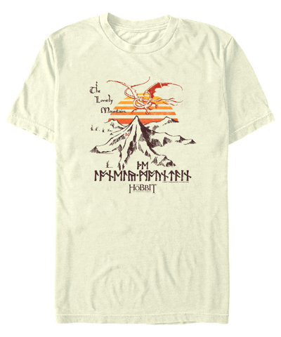 Fifth Sun Men's The Hobbit 1 Lonely Mountain Outdoorsy Short Sleeve T-shirt In Natural