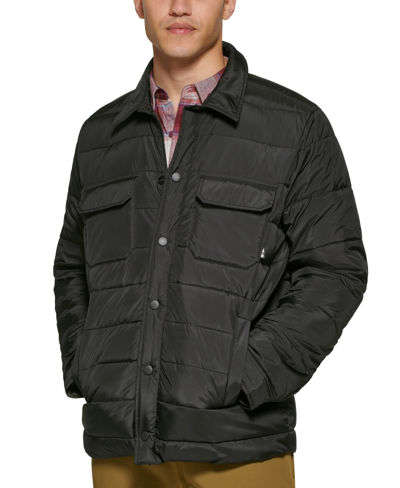 Bass Outdoor Men's Mission Quilted Puffer Shirt Jacket In Black Beauty