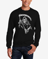 La Pop Art Men's Grim Reaper Word Art Long Sleeve T-shirt In Black
