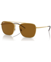 Ray Ban Square-frame Sunglasses In Gold-tone