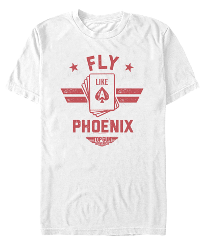 Fifth Sun Men's Top Gun Phoenix Hand Short Sleeve T-shirt In White