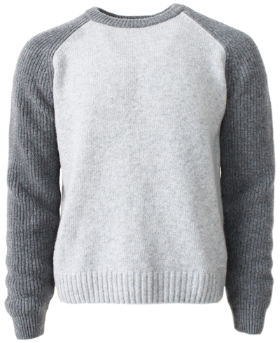 Benson Men's Mont Tremblant Two Tone Sweater In Light Grey In Grey/ Lt Grey