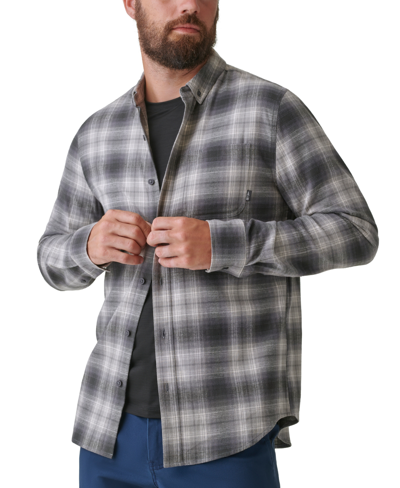 Bass Outdoor Men's Expedition Stretch Flannel Shirt In Gargoyle (altitude Plaid)