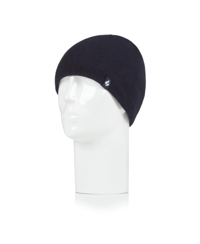Heat Holders Men's David Flat Knit Watch Cap In Blue