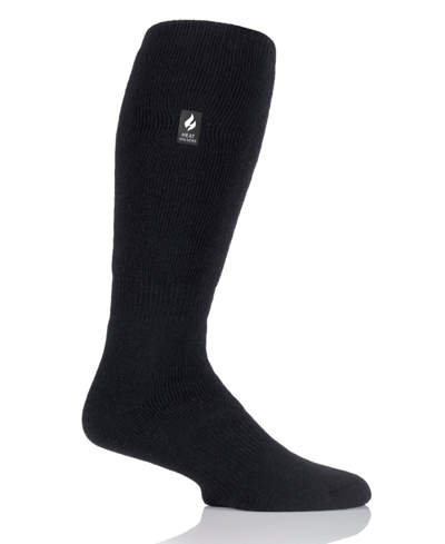 Heat Holders Men's Lite Kingfisher Solid Long Sock In Black