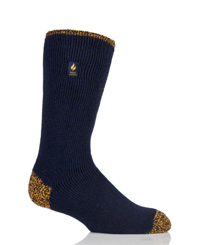 Heat Holders Men's Lite Worxx Hank Contrast Crew Sock In Navy