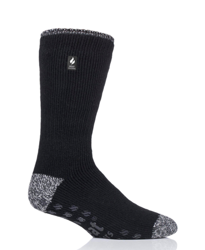 Heat Holders Men's Michael Solid Crew Slipper Sock In Black