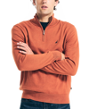 NAUTICA MEN'S NAVTECH CLASSIC-FIT SOLID QUARTER ZIP SWEATER