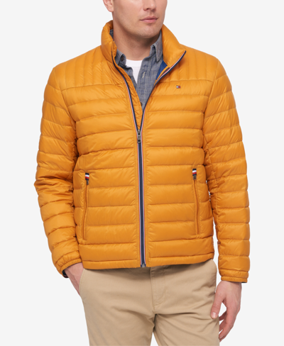 Tommy Hilfiger Men's Packable Quilted Puffer Jacket In Yellow Gold