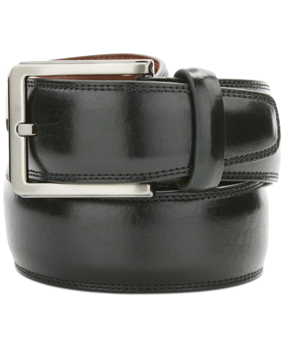 Perry Ellis Portfolio Men's Faux Leather Belt In Black