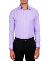 Calabrum Men's Men's Regular Fit Mini Neat Print Wrinkle Free Performance Dress Shirt In Lilac