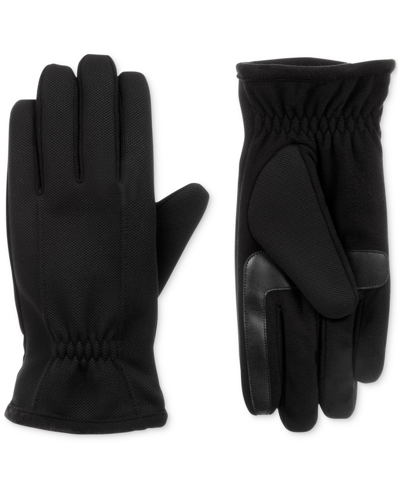 Isotoner Signature Men's Tech Stretch Gloves In Black