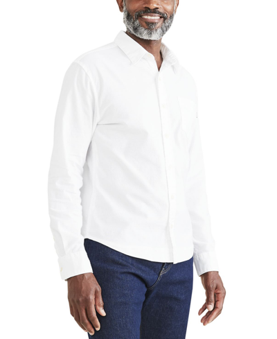 Dockers Men's Woven Oxford Shirt In Lucent White