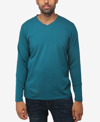 X-RAY MEN'S SOFT STRETCH V-NECK LONG SLEEVE T-SHIRT