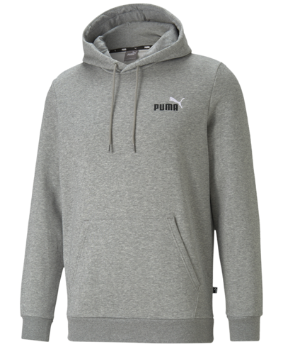 Puma Mens  Essential Small Logo Fleece Hoodie In Grey/black/white