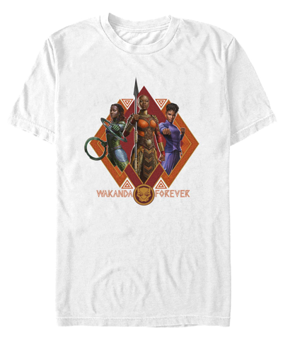 Fifth Sun Men's Wakanda Forever Trio Short Sleeve T-shirt In White
