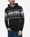 X-RAY MEN'S COLOR BLOCKED PATTERN HOODED SWEATER