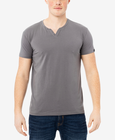 X-ray Men's Basic Notch Neck Short Sleeve T-shirt In Frosted Gray