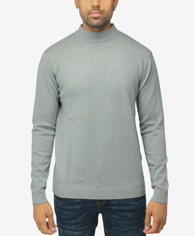 X-ray Men's Basice Mock Neck Midweight Pullover Sweater In Sage