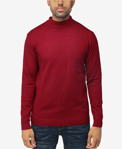 X-ray X Ray Casual Mock Neck Pullover Sweater In Oxblood