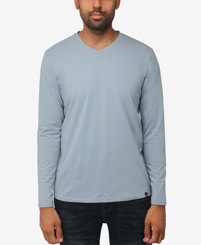 X-RAY MEN'S SOFT STRETCH V-NECK LONG SLEEVE T-SHIRT