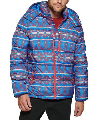 Club Room Men's Stretch Hooded Puffer Jacket, Created For Macy's In ...