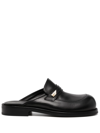 MARTINE ROSE SLIP-ON LEATHER LOAFERS