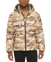 Tommy Hilfiger Men's Quilted Puffer Jacket, Created For Macy's In Khaki Camo