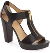 Michael Michael Kors Berkley Leather Zip Sandals In Black