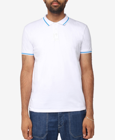 X-ray Pipe Trim Knit Polo In White