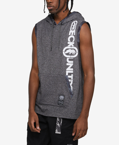 Ecko Unltd Men's Sleeveless Super Star Hoodie In Black