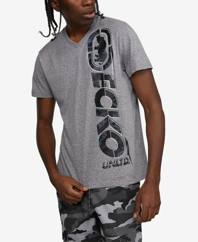 Ecko Unltd Men's Big And Tall Short Sleeves Insta Classic T-shirt In Gray Marle