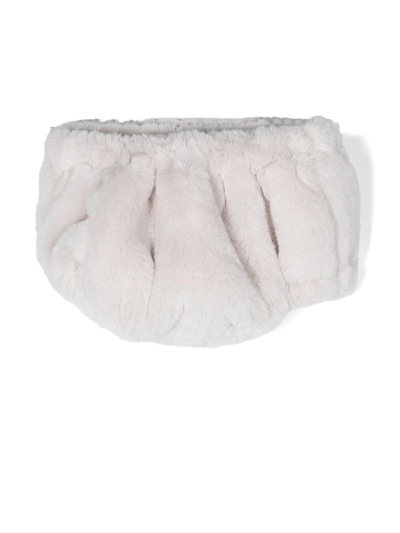 La Stupenderia Babies' Faux Fur Bloomers In Neutrals