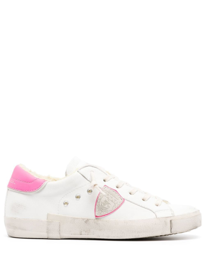Philippe Model Paris Logo-patch Low-top Sneakers In White