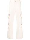 Jacquemus Functional Straight-leg Pants With Multiple Zip Pockets In Neutrals
