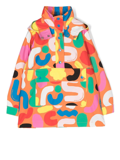 Stella Mccartney Kids' Graphic-print Jacket In Orange