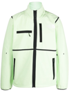 The North Face Chest Logo-print Zipped Jacket In Green